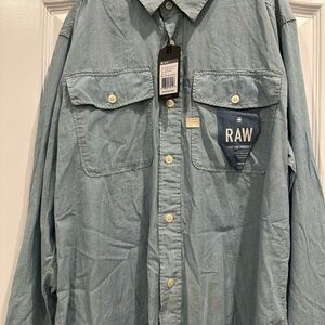 G-Star Blue Casual Button Down Shirt
